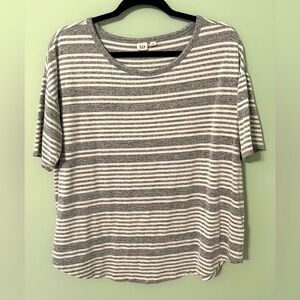 GAP Women's Striped Gray Top